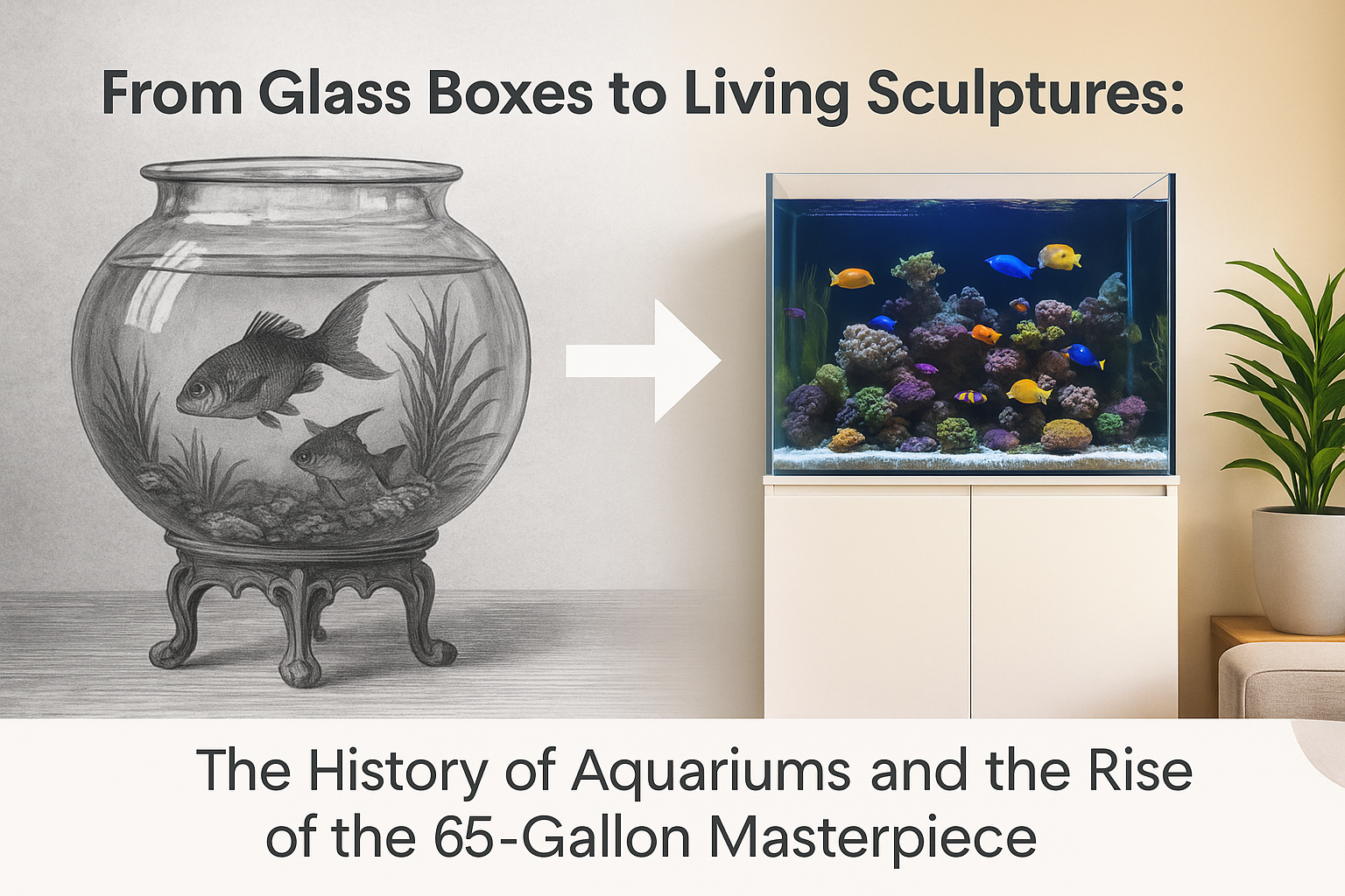rom Glass Boxes to Living Sculptures: The History of Aquariums and the Rise of the 65-Gallon Masterpiece