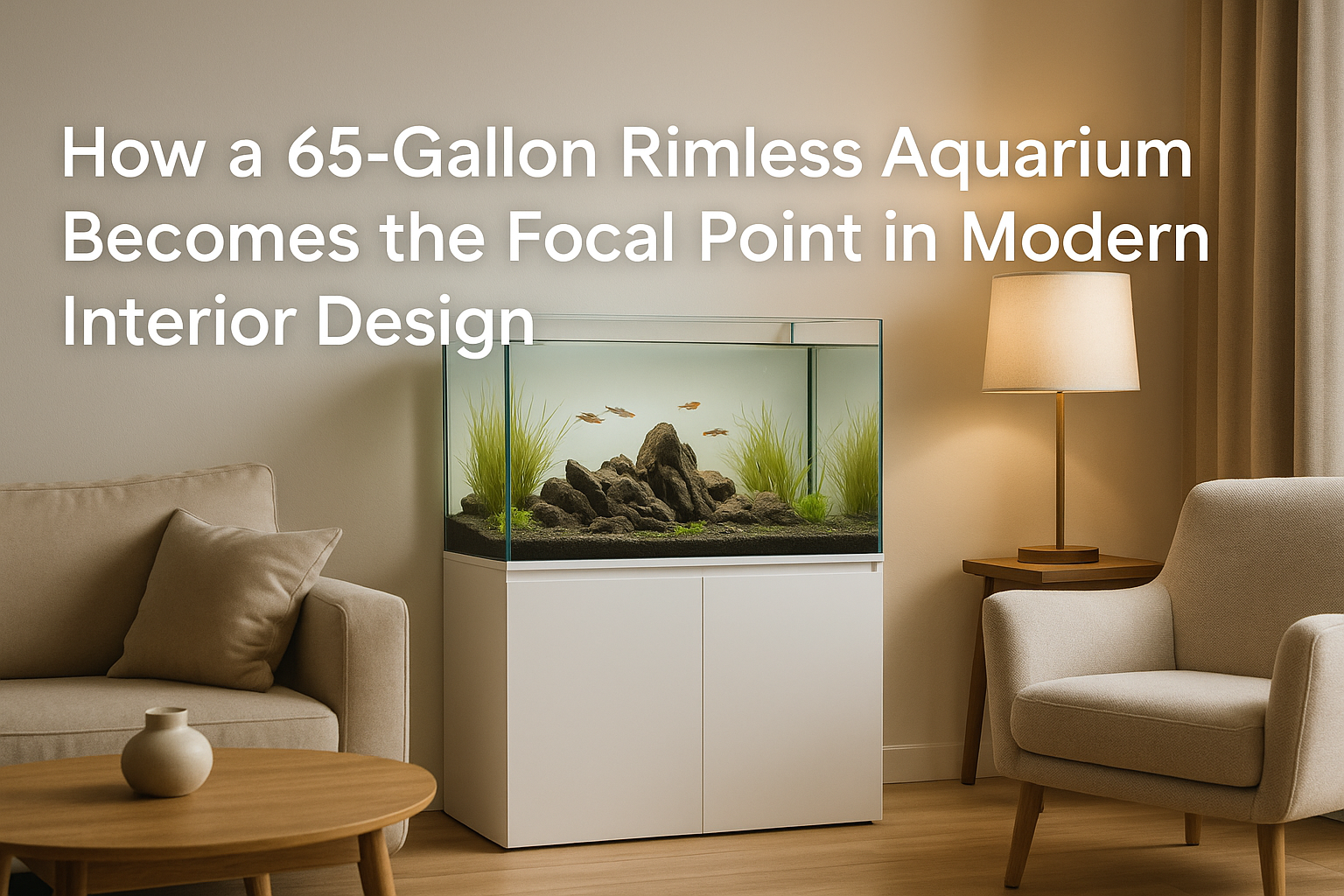 How a 65-Gallon Rimless Aquarium Becomes the Focal Point in Modern Interior Design