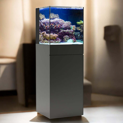 JBJ 25-Gallon AIO Rimless Aquarium Kit with Black Stand – Compact Saltwater or Freshwater Setup