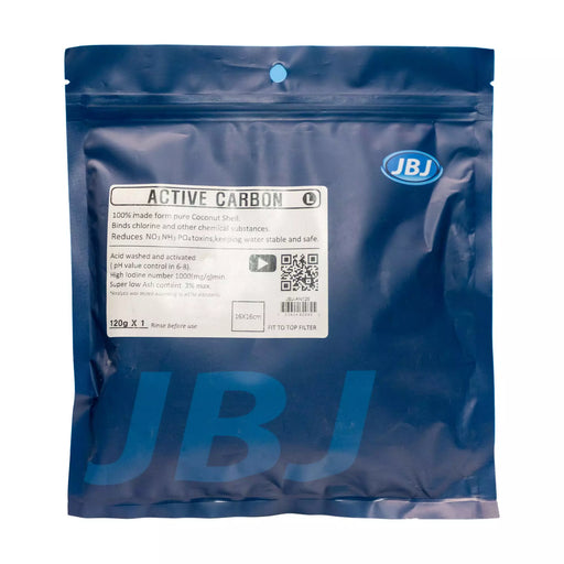 JBJ Activated Carbon – 120g x 2 Pack for Large Aquarium Filtration
