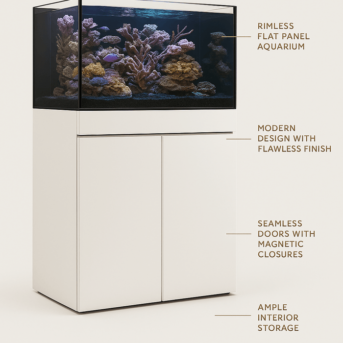 JBJ 65-Gallon All-in-One (AIO) Aquarium with White Stand