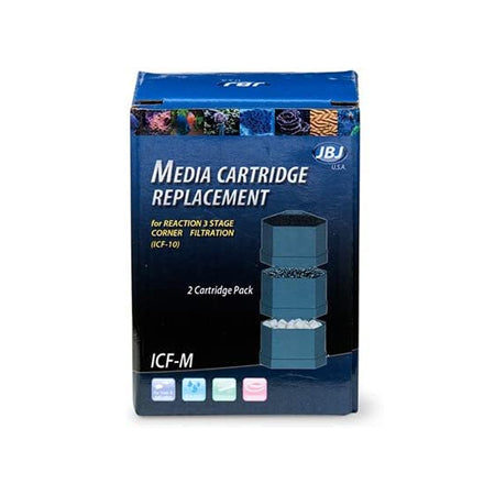 JBJ ICF-M Reaction ICF Filter Media 3-Pack – Replacement Cartridge Set for ICF-10 Internal Corner Filter