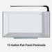 JBJ RL-10-FPP 10G Flat Panel Peninsula Aquarium – Modern Rimless Nano Tank with 9W Lyra LED for Freshwater & Shrimp Habitats