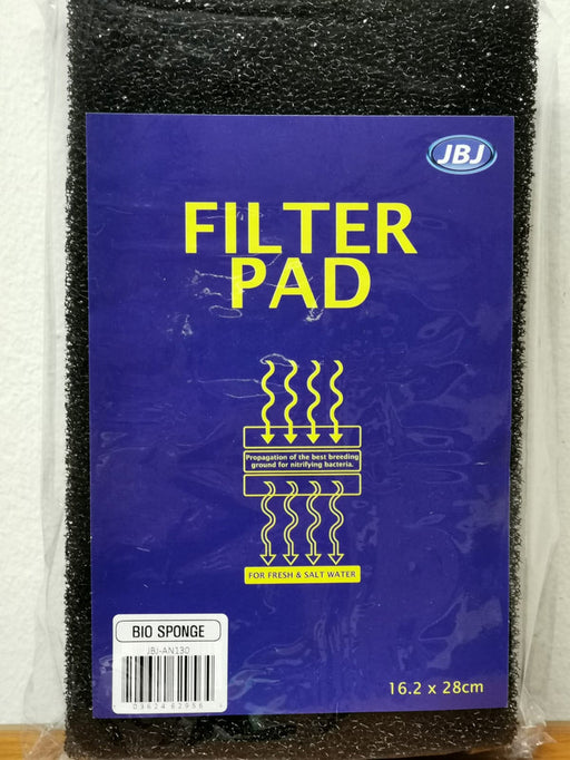 JBJ AN-15B Black Filter Pad 16.2 x 28cm (2pcs) – Durable Mechanical Filtration for Clear, Healthy Water