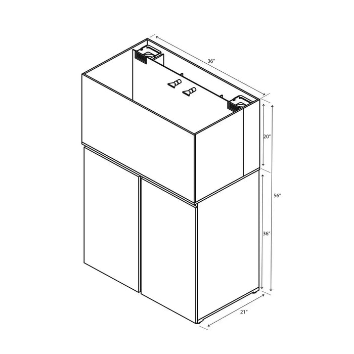 JBJ 65-Gallon All-in-One (AIO) Aquarium with White Stand