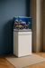 JBJ 25-Gallon AIO Rimless Aquarium Kit with White Stand – Compact Saltwater or Freshwater Setup